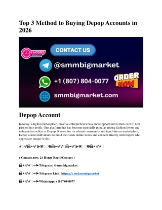 Top 3 Method to Buying Depop Accounts in 2026