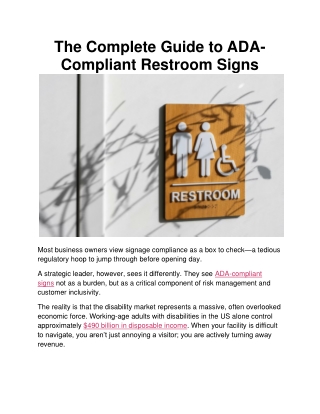 The Complete Guide to ADA-Compliant Restroom Signs