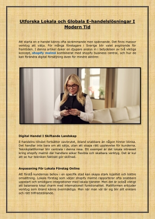 Utforska Lokala och Globala E