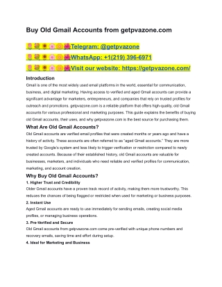 20 Steps to Buying Old Gmail Account - Complete Guide in2028