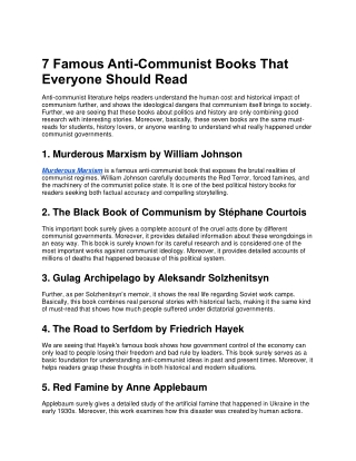 7 Famous Anti-Communist Books That Everyone Should Read