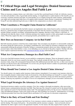 What Constitutes a Wrongful Claim Denial in California (1)