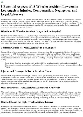 What is an 18 Wheeler Accident Lawyer in Los Angeles (3)