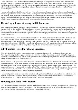 Portable Restrooms Rental Near Me: Bundle and Save Options