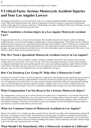 Serious Motorcycle Accident Injuries and Your Legal Rights in Los Angeles (1)