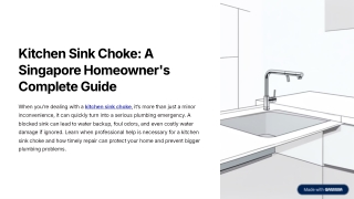 Kitchen Sink Choke Repair Singapore | Heng Plumbing