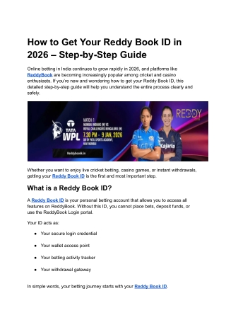 How to Get Your Reddy Book ID in 2026