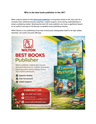 Who is the best book publisher in the UK?