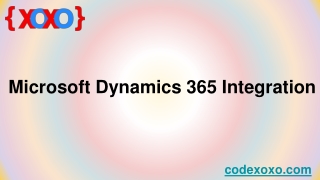 Microsoft Dynamics 365 Integration