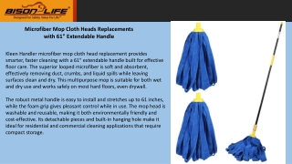 Microfiber Mop Cloth Heads Replacements with Extendable Handle
