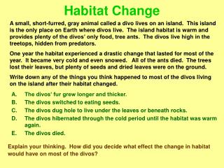 Habitat Change