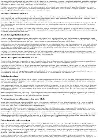 Junk Cleanouts for Foreclosures: Speed and Sensitivity