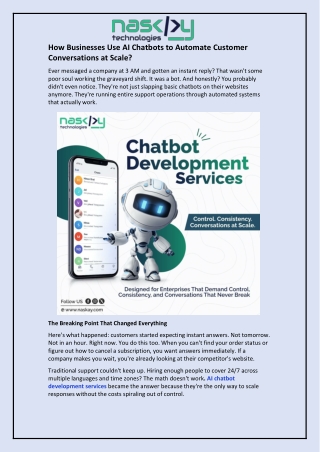 How Businesses Use AI Chatbots to Automate Customer Conversations at Scale