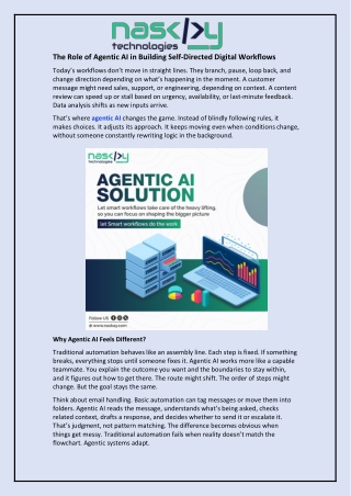 The Role of Agentic AI in Building Self-Directed Digital Workflows