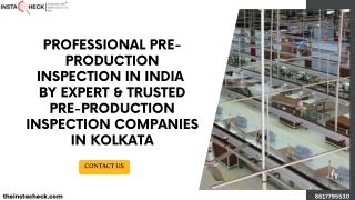 Professional Pre-Production Inspection in India by Expert