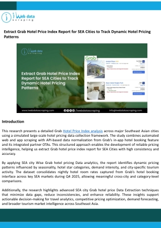 Extract Grab Hotel Price Index Report for SEA Cities