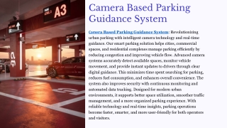 Camera Based Parking Guidance System