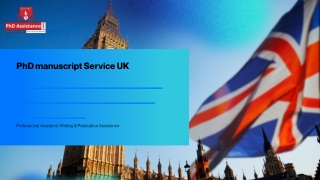 PhD Manuscript Writing Services UK