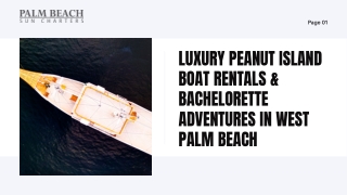 Luxury Peanut Island Boat Rentals & Bachelorette Adventures in West Palm Beach