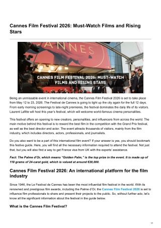Cannes Film Festival 2026 Must-Watch Films and Rising Stars