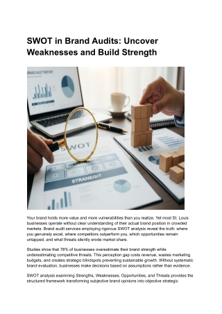 SWOT in Brand Audits Uncover Weaknesses and Build Strength