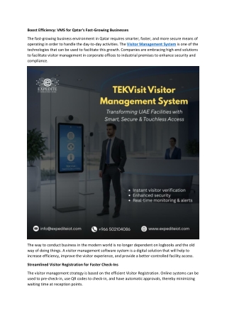 Boost Efficiency- VMS for Qatar's Fast-Growing Businesses