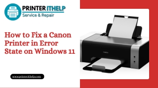 Canon Printer in Error State – Easy Fix Guide