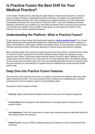 Is Practice Fusion the Best EHR for Your Medical Practice?