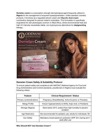Demelan Cream Uses, Side Effects & How to Apply on the Face