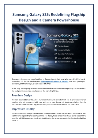 Why Is Samsung Galaxy S25 Leading the Premium Android Market?
