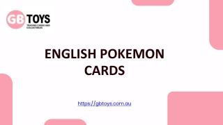 English Pokemon Cards - gbtoys.com.au