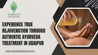 Experience True Rejuvenation Through Authentic Ayurveda Treatment in Udaipur