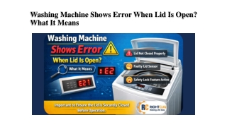 Washing Machine Shows Error When Lid Is Open  What It Means