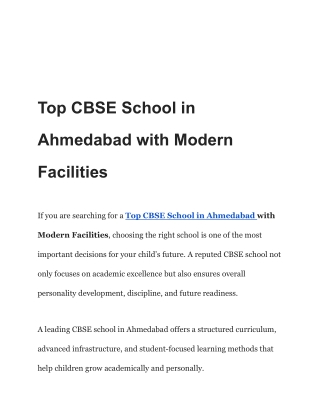 Top CBSE School in Ahmedabad with Modern Facilitiestled document