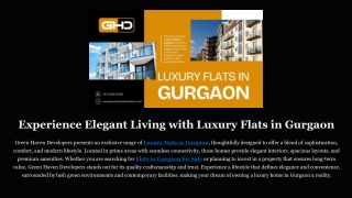 Luxury Flats in Gurgaon