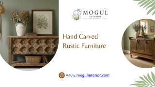 Hand Carved Rustic Furniture - www.mogulinterior.com