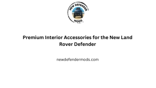 Premium Interior Accessories for the New Land Rover Defender