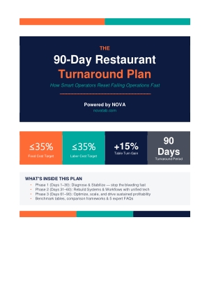 THE 90-Day Restaurant Turnaround Plan
