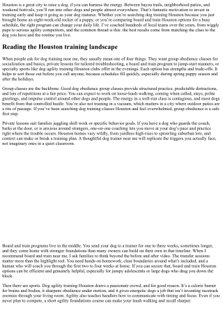 Dog Training Classes Houston: From Dog Obedience Group Classes to Agility—Find t