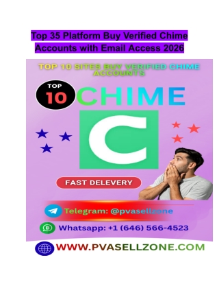 Top 35 Platform Buy Verified Chime Accounts with Email Access 2026