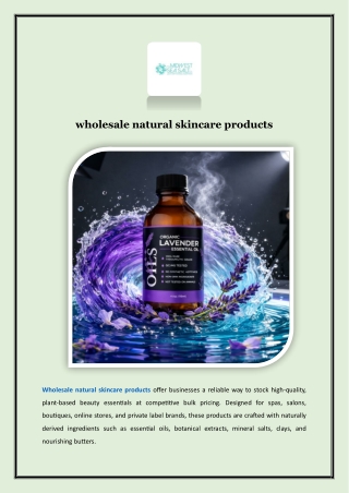 wholesale natural skincare products