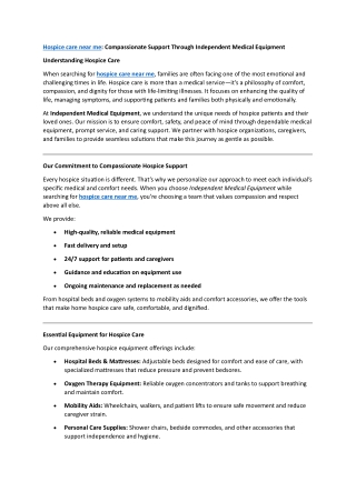 Hospice care near me