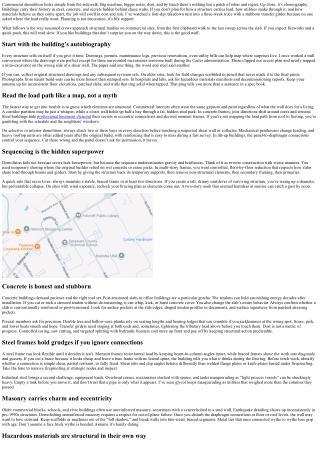 Commercial Demolition: Planning for Structural Challenges