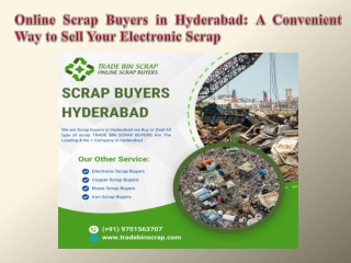 Online Scrap Buyers in Hyderabad A Convenient Way to Sell Your Electronic Scrap