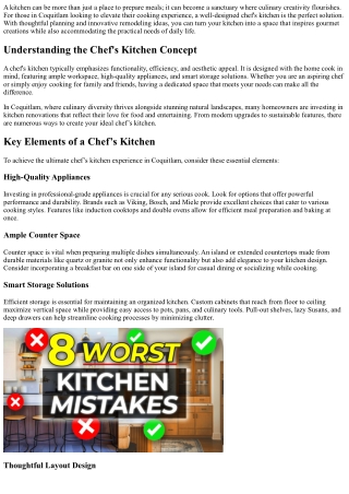 Creating a Chef’s Kitchen: Remodeling Ideas for Coquitlam Cooks