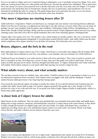 The Complete Guide to Calgary Braces for Adults