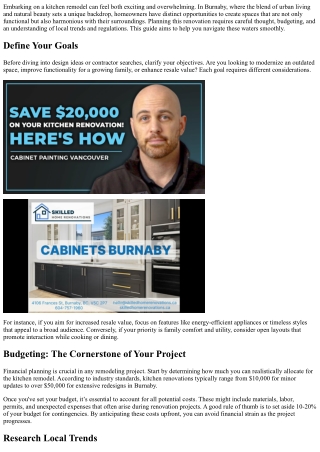 How to Plan a Successful Kitchen Remodel in Burnaby