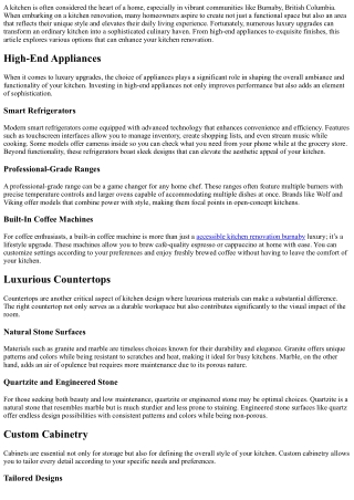 Luxury Upgrades for Your Burnaby Kitchen Renovation