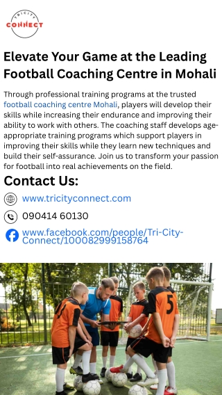 Elevate Your Game at the Leading Football Coaching Centre in Mohali