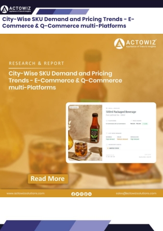 City-Wise SKU Demand and Pricing Trends - E-Commerce & Q-Commerce multi-Platforms